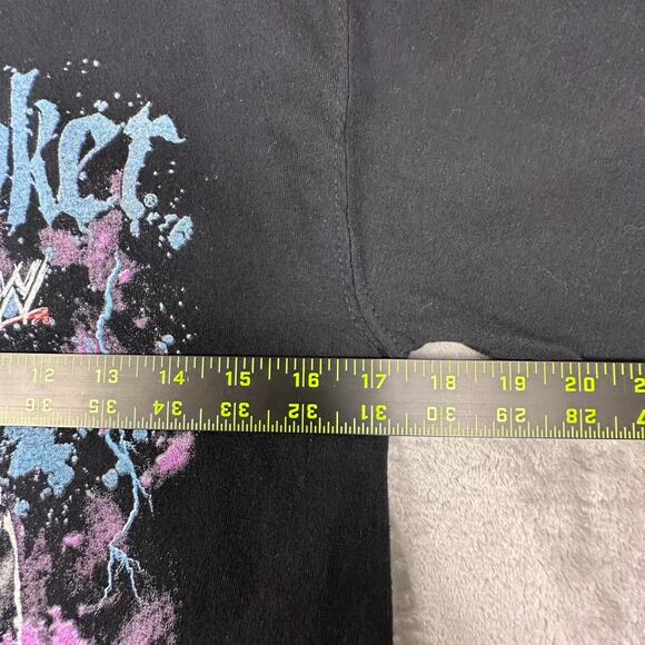 Rare Vintage Black The Undertaker WWE Double-sided Big Print Wrestling T-shirt S - Picture 4 of 5